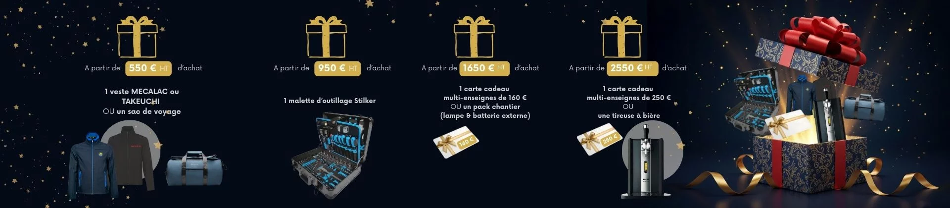 Détail des cadeaux par palier