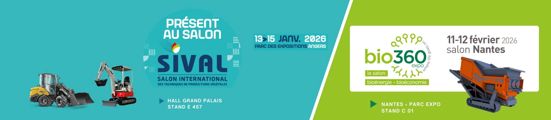 Présents au salon SIVAL 2026 et BIO 360