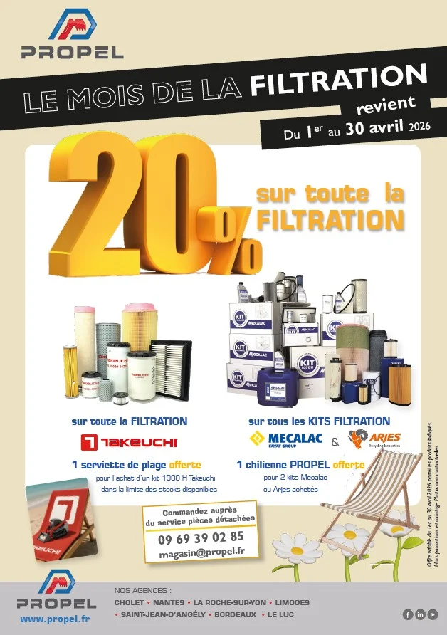 Promo sur les filtres machines TP